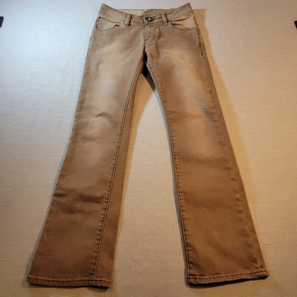 Volcom Jeans Women 26 Brown Excellent Low Rise Slim Bootcut Faded Wash Denim